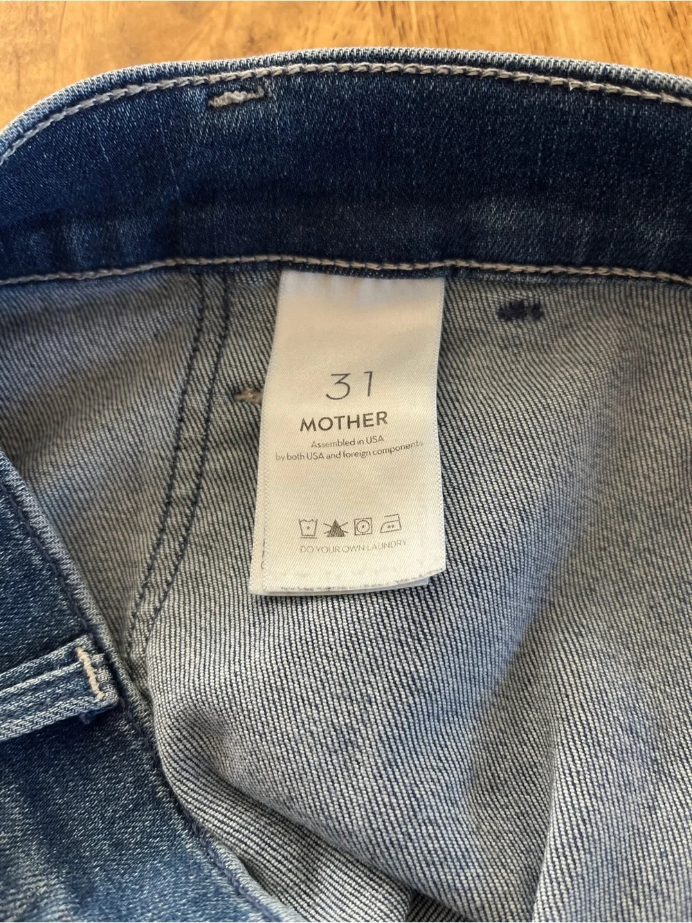 MOTHER Blue Denim High-Rise Jeans - Picture 4 of 6